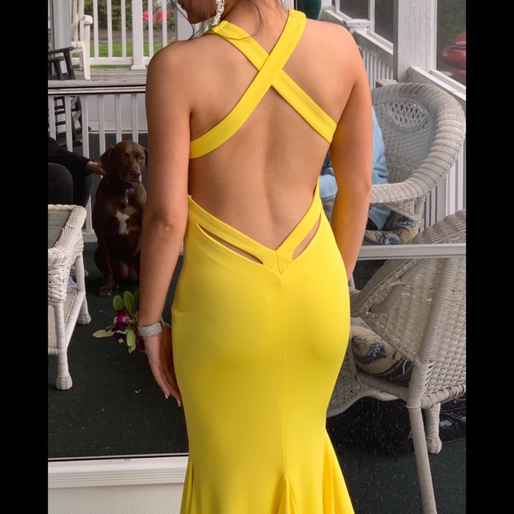 Yellow prom dress